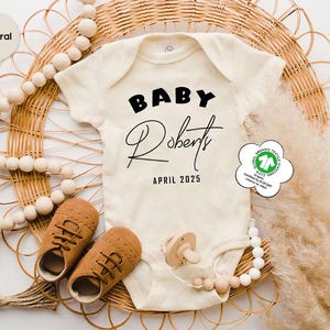 Custom Announcement Baby Onesie®, Coming Soon Onesie®, Announcement Onesie®, Personalized Bodysuit, Baby Bodysuit, Pregnancy Reveal Gift