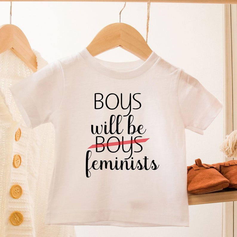 Boys Will Be Feminists Baby Onesie®, Cute Activism Bodysuit, Equality Baby Onesie®, Cute Baby Onesie®, Baby Gift, Baby Shower Gift zdjęcie 5