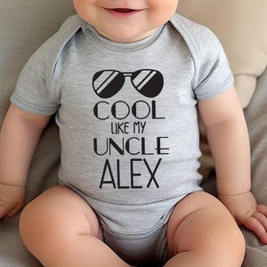 Custom Uncle Kids Shirt, Cool Uncle Onesie®, Uncle Toddler Shirt, New Uncle Gift, Uncle Birthday Shirt, Father Days Shirt, Gift for Uncle