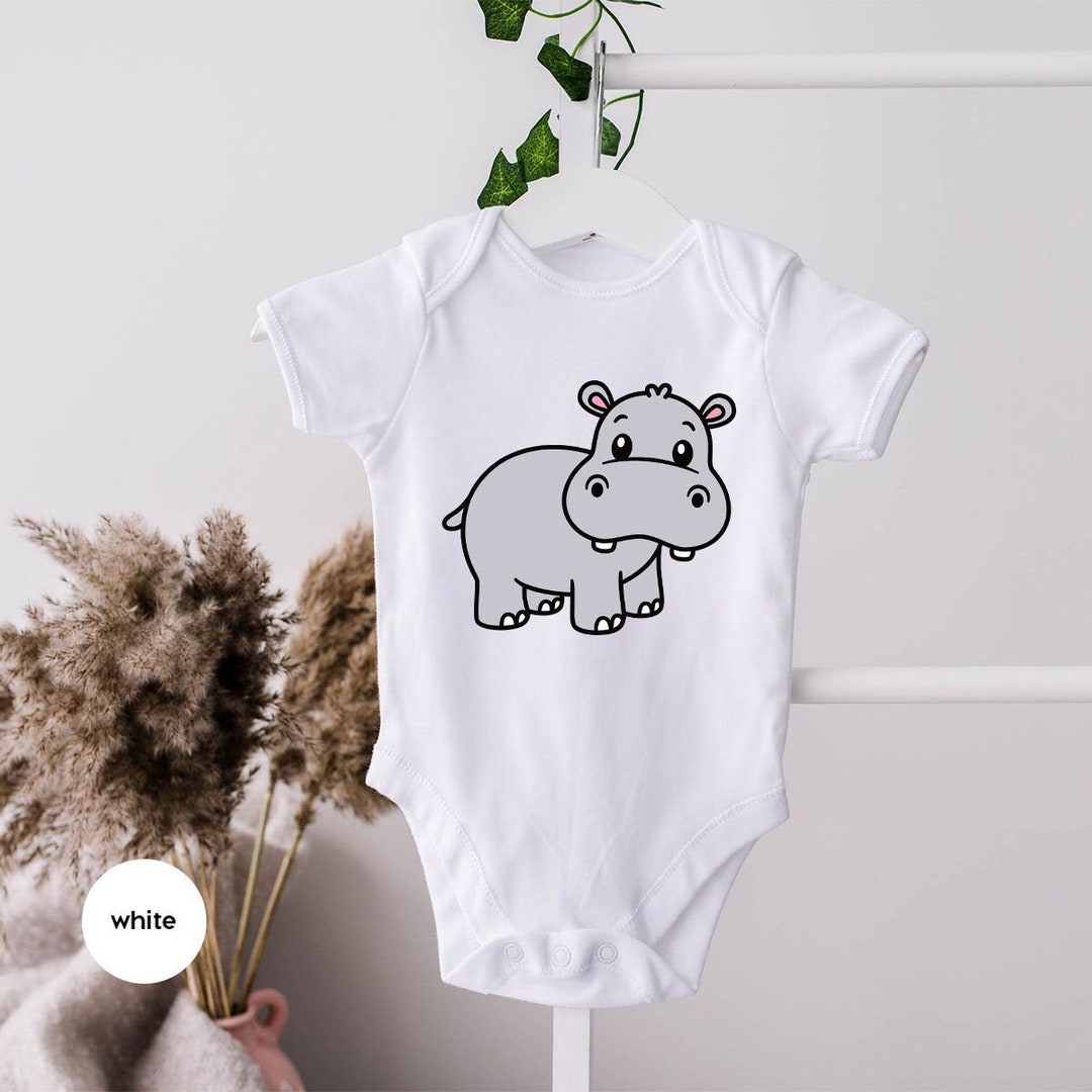 Hippopotamus Baby Onesie®, Cute Hippo Toddler Shirts, Gift for Kids ...