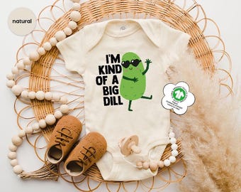 I'm Kind Of A Big Dill Toddler Shirt, Cute Toddler Shirt, Cute Pickle Kids Tee, Food Pun Kids Shirt, Pickle Toddler Tee, Big Dill Onesie®