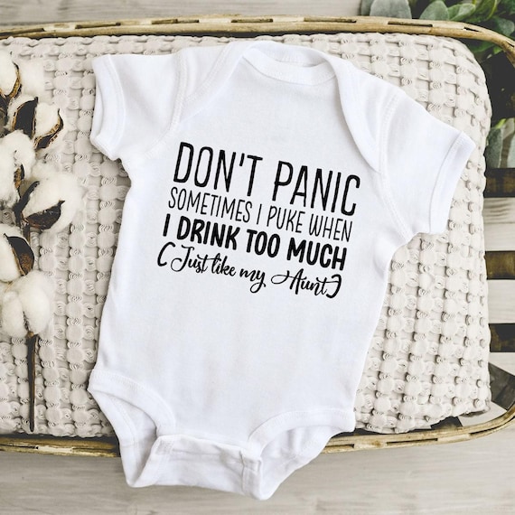 Sometimes I Puke When I Drink Too Much Baby Onesie®, Just Like My Aunt, Funny Baby Onesie®, Baby Shower Gift, Unisex Onesie®, Newborn Onesie