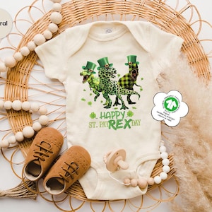 St Patricks Day T-Rex Toddler Shirt, Boys St Pat T-Rex Day Tee,Funny St Patrick&#39;s T-Rex Baby Bodysuits,Kids St Patrick&#39;s Gift