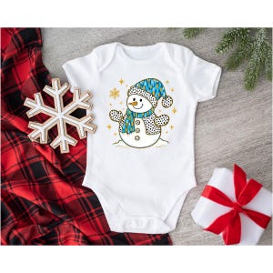 Cute Snowman Christmas Onesie, Toddler Xmas Tee, Kids Holiday Shirt, Youth Christmas T-Shirt, Winter Shirt For Kids, Festive Snowman Onesie