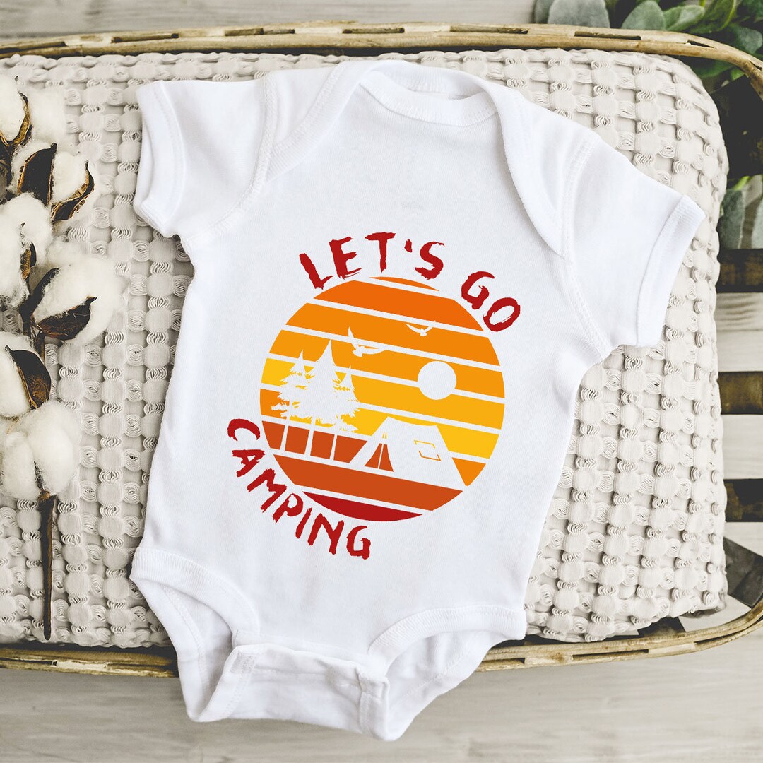 Let's Go Camping Baby Onesie®, Little Camper Bodysuit, Adventure Onesie