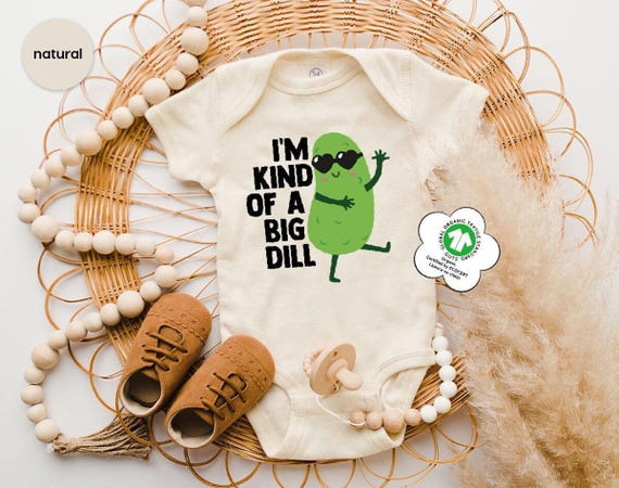 I'm Kind Of A Big Dill Onesie®, Baby Cute Onesies®, Cute Pickle Baby Onesie®, Pickle Onesie®, Food Onesie®, New Mom Gift, Baby Shower Gift