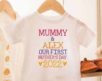 Personalized Our First Mother's Day Baby Onesie®, Personalized Mother's Day Onesie®, Custom Mother's Day Shirt, 1st Mother's Day Outfit