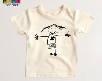 Custom Drawing Shirt, Kids Drawing Shirt, Kids Art Shirt, Gift for Mom, Gift for Dad, Actual Drawing Shirt, Personalized Gift