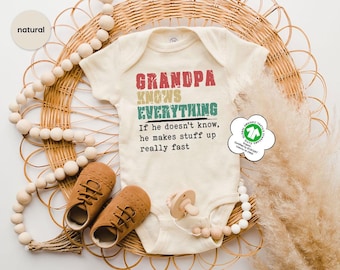 Funny Grandpa Kids Shirt, Grandpa Gift, Cool Grandpa Baby Bodysuits, Pregnancy Announcement Grandparents Gift, From Grandkids, Funny Onesie®