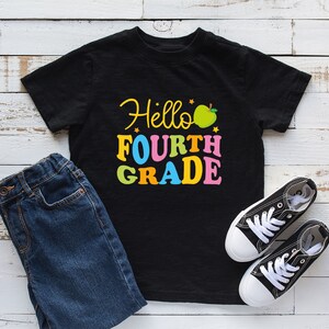 Hello 4th Grade Youth Shirt, First Day of School Youth, Back to School Toddler, Hello Fourth Grade Toddler Shirt, Fourth Grade Youth Shirt