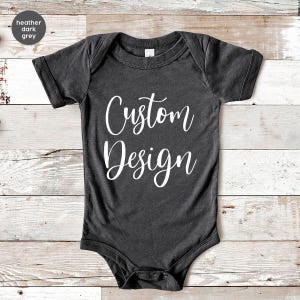 Custom Text Onesie®, Unisex Crewneck Customized Toddler Shirt, Custom Design Baby Bodysuit, Custom Clothing, Custom Youth Shirts