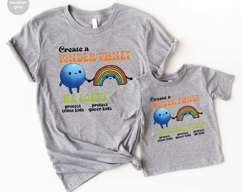 Create A Kinder Planet Youth Shirt, LGBTQ Rainbow Pride Youth Shirt, Pride Month Youth Shirt, LGBTQ Support Shirt, Support LGBTQ Youth Shirt