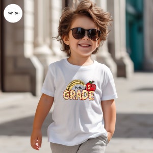 Hello Fifth Grade T-Shirt, 5th Grade Graphic Tees, Back to School Youth Shirt, Gift for Kids, First Day of School Tee, Toddler School Shirt