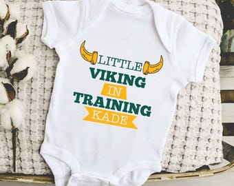 Viking Onesie®, Custom Name Baby Onesie®, Little Viking In Training Denmark Norway Sweden Baby Shower Gift, Baby girl, Baby boy, Toddler Tee