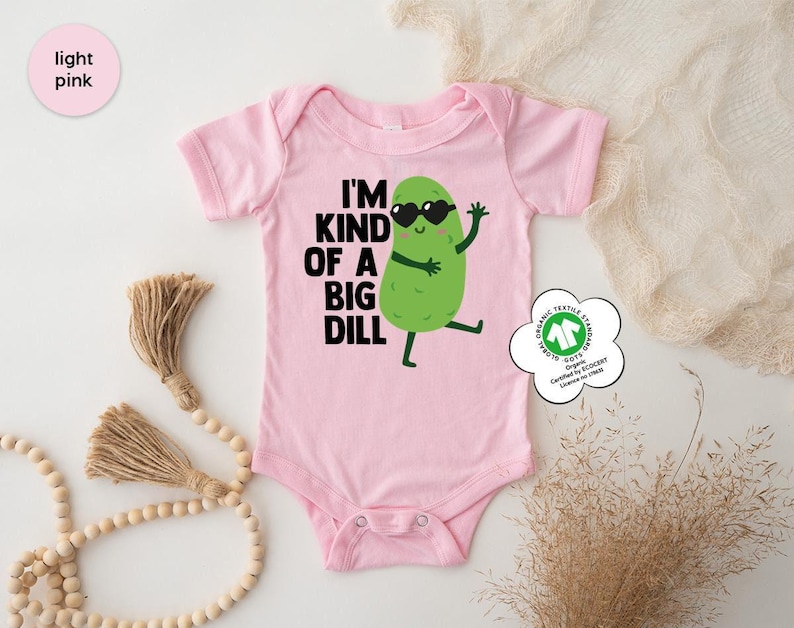 I'm Kind Of A Big Dill Onesie®, Baby Cute Onesies®, Cute Pickle Baby Onesie®, Pickle Onesie®, Food Onesie®, New Mom Gift, Baby Shower Gift image 7