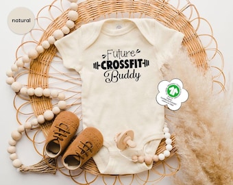 Future Crossfit Buddy Baby Onesie®, Cute Fitness Onesie®, Workout Baby Onesie®, New Baby Gifts, Crossfit Baby, Gym Fitness Baby Clothes