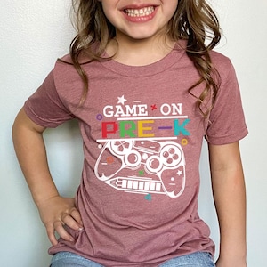 Game On Pre-K Kids Shirt, Video Game Toddler Shirt, Boys Back to School Shirt, Gamer Preschool Shirt, Fun Pre-K Console Kids Shirt