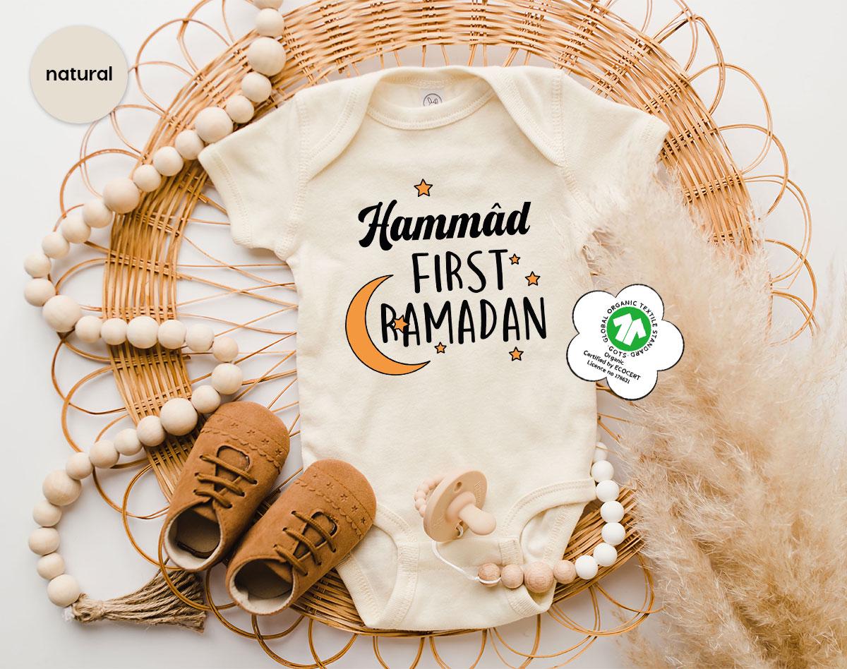 Custom My First Ramadan Gift Bodysuit, Personalized Ramadan Eid Gift for Baby, 1th Ramadan Baby Bodysuit, Custom Ramadan Gift Toddler Shirt