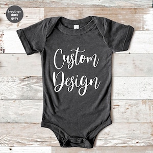 Custom Text Onesie®, Unisex Crewneck Customized Toddler Shirt, Custom Design Baby Bodysuit, Custom Clothing, Custom Youth Shirts