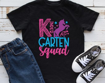 Kindergarten Squad Toddler Shirt, First Day of Kindergarten, Kindergarten Youth Shirts, Hello Kindergarten, Back to School Toddler Shirt