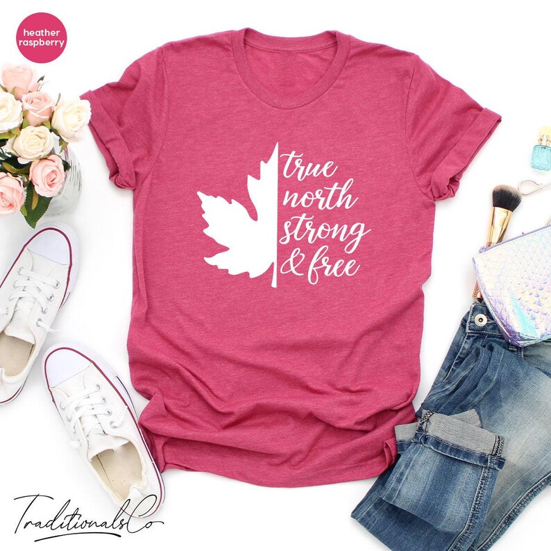 True North Strong And Free Canadian Independence Day Shirt, Happy Canada Day Shirt, Canada Flag Shirt, Canada Day Gift image 6