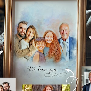 Custom Memorial Portrait: Merge Photos, Add Angel Wings