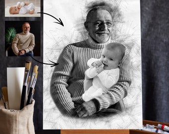 Deceased Portrait · Add People to Photo · Realistic merge of different photos · Mom dad gift