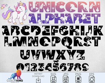 Download Unicorn Letters Svg Etsy