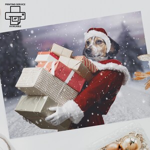 Retrato de mascota personalizado, regalo divertido de Navidad, regalo para amantes de los gatos, imagen divertida de gato, retrato de gato personalizado, regalo divertido para amantes de las mascotas