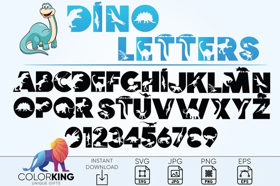 Download Dinosaur Letters Svg Dino Alphabet Kids Alphabet Svg Dinosaur Etsy PSD Mockup Templates