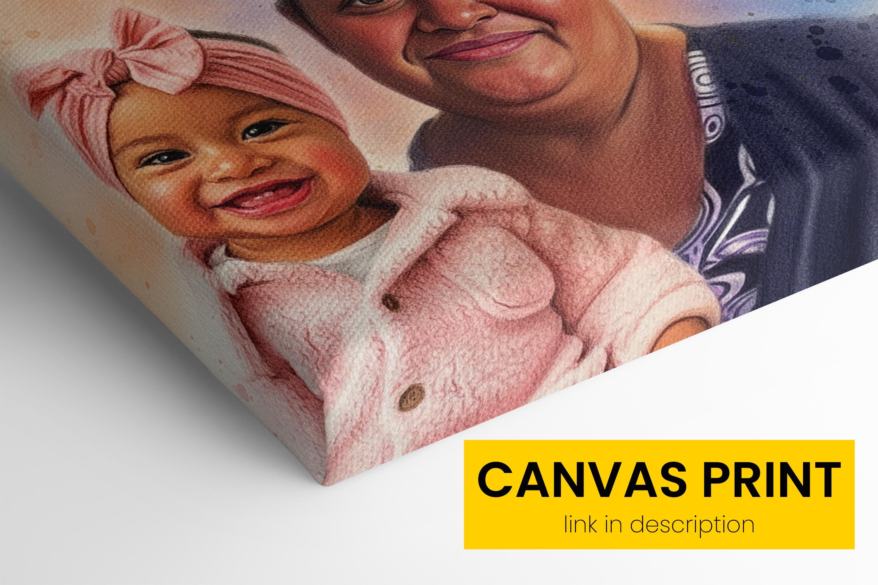 Retrato familiar en acuarela, añadir a la foto al ser querido fallecido,  combinar fotos personalizadas - Etsy México, image size:3000x2000