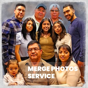Custom Family Photo Merge: Memorial Portrait, Add Deceased Loved One