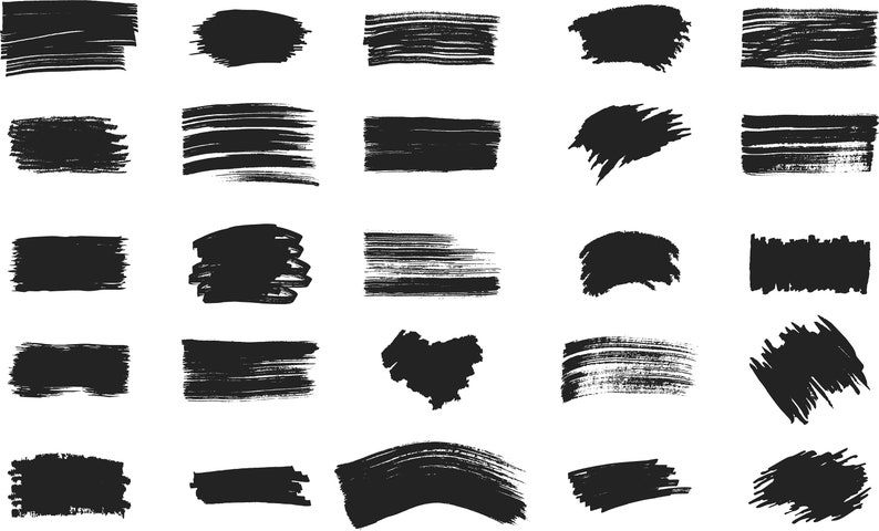 Download Brush stroke svg Paint brush svg Paint stroke silhouette Ink | Etsy