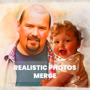 Custom Loved One Portrait – Add Deceased Person to Photo, Merge Family Pictures, Memorial Gift, Personalized Family, Digital or Canvas