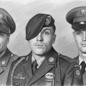 Retrato conmemorativo: agregue a su ser querido fallecido a la foto, dibujo familiar personalizado (archivo digital disponible) imagen 2