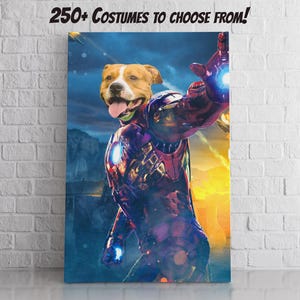 Custom Pet Superhero Portrait – Funny Digital Pet Art, Superhero Dog Costume, Animal Costume Painting, Christmas Gift for Pet Lovers