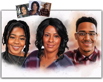 Ritratto commemorativo personalizzato: aggiungi il defunto alla foto di famiglia, arte personalizzata