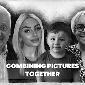 Memorial Portrait: Custom Blended Family Photo, Deceased Loved One