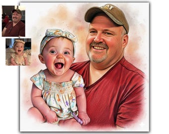 Ritratto commemorativo ad acquerello: aggiungi la persona cara defunta alla foto di famiglia (file digitale disponibile)