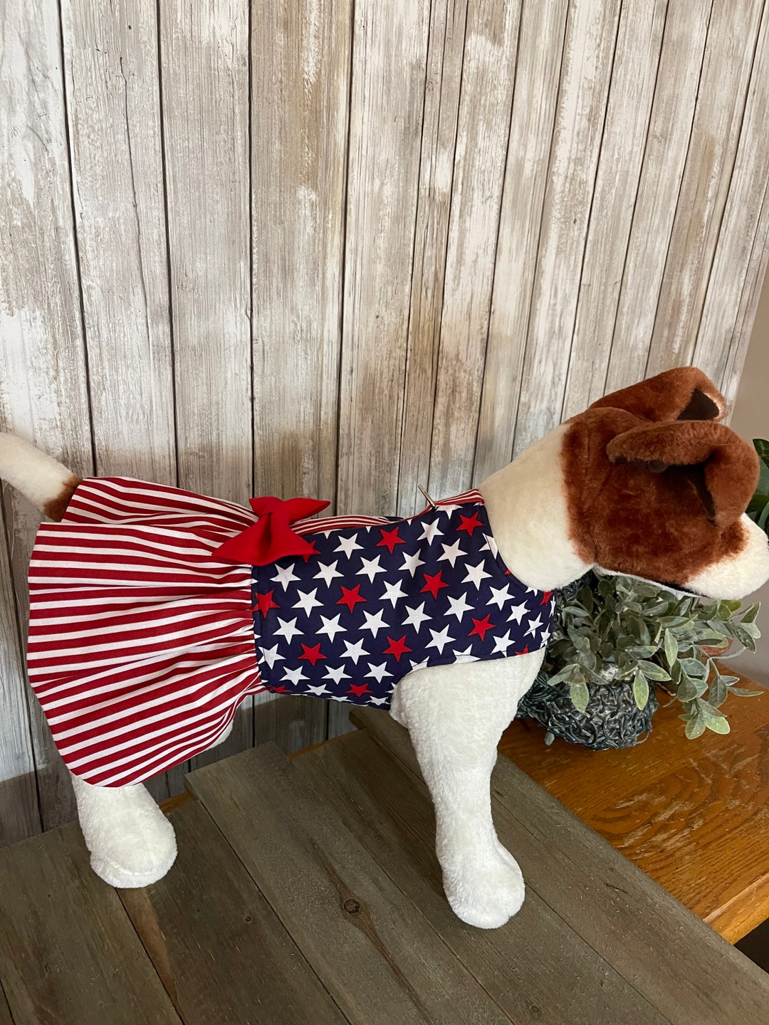 Fourth of July, Patriotic, Dog Dress,harness, Dog Dress, Frilly Dresses