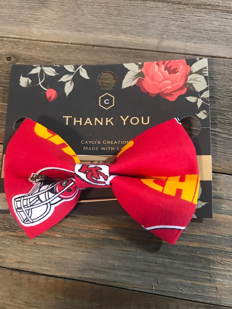 Bow Tie, Bows,Kansas City Chiefs, Bow Tie, Mens Bow Tie, Childs Bow Tie, Pet Bow Ties image 1