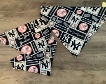 Dog Bandana; No-Tie, Slip Over Collar Bandana, New York Yankees, MBL, Dogs, Cats, Puppies, Kittens