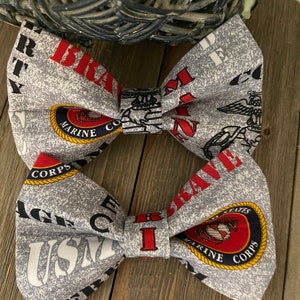 Bow Tie, Marine Corp Bow Ties, Hair Bows, Mens Bow Ties, Pet Bow Ties, Military, USMC