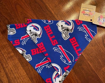 Buffalo Bills Bandana,  Slip Through the Collar dog bandana, Cute dog bandana, NFL