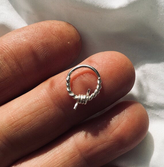 Barbed Wire Septum Ring Barb Wire Septum Hoop Septum Nose Ring