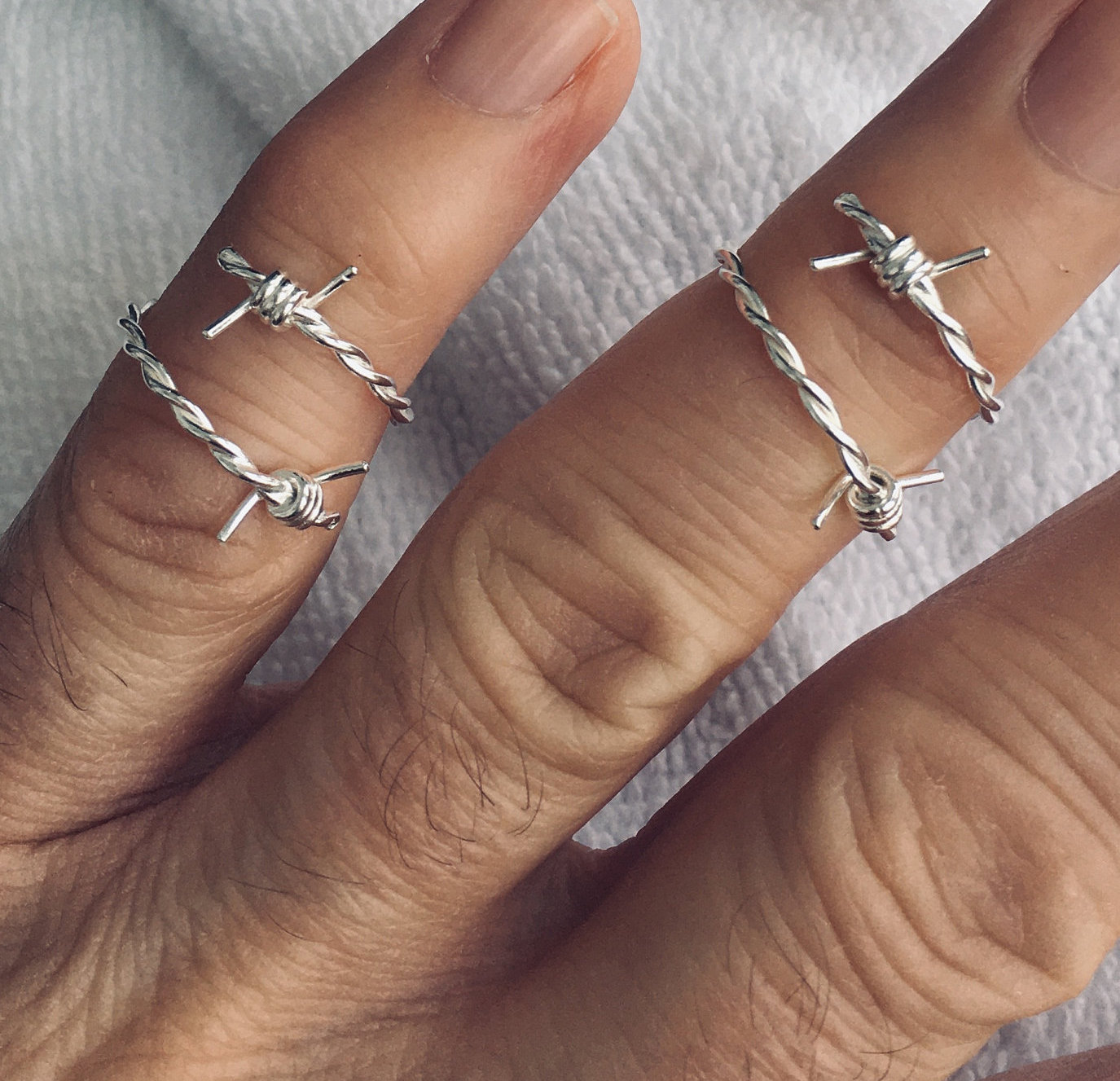 Anillos de alambre de plata best sale