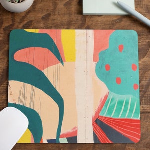 Mouse Pad Pastel Table Mat Abstract Mousepad Office Decor Gift Graffiti Mouse Pad For Coworker Mousepad Stylish Unique Gift for Her Him A82A