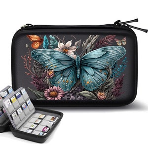 バタフライ ゲーム カード ケース Nintendo 3DS 3DSXL 2DS 2DSXL DS DSi 用 カートリッジ ホルダー用 64 スロット クール トラベル オーガナイザー ポータブル コンソール MC3