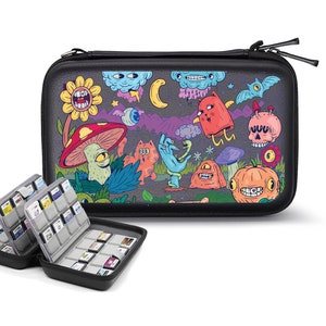 Creatures ゲームカードケース Nintendo 3DS 3DSXL 2DS 2DSXL DS DSi 用 64 スロット カートリッジホルダー クール トラベルオーガナイザー ポータブルコンソール 1131