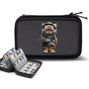Kitten Game Card Case für Nintendo 3DS 3DSXL 2DS 2DSXL DS DSi, Cat 64 Slots für Cartridges Halter Cool Travel Organizer Portable Konsole MC2